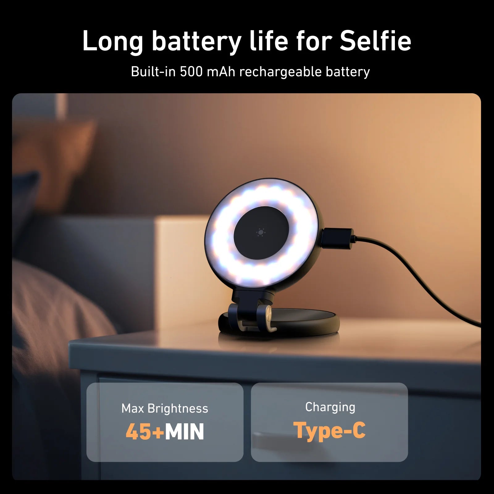 Magnetic Selfie Light for iPhone, Samsung, Xiaomi - Lonopy