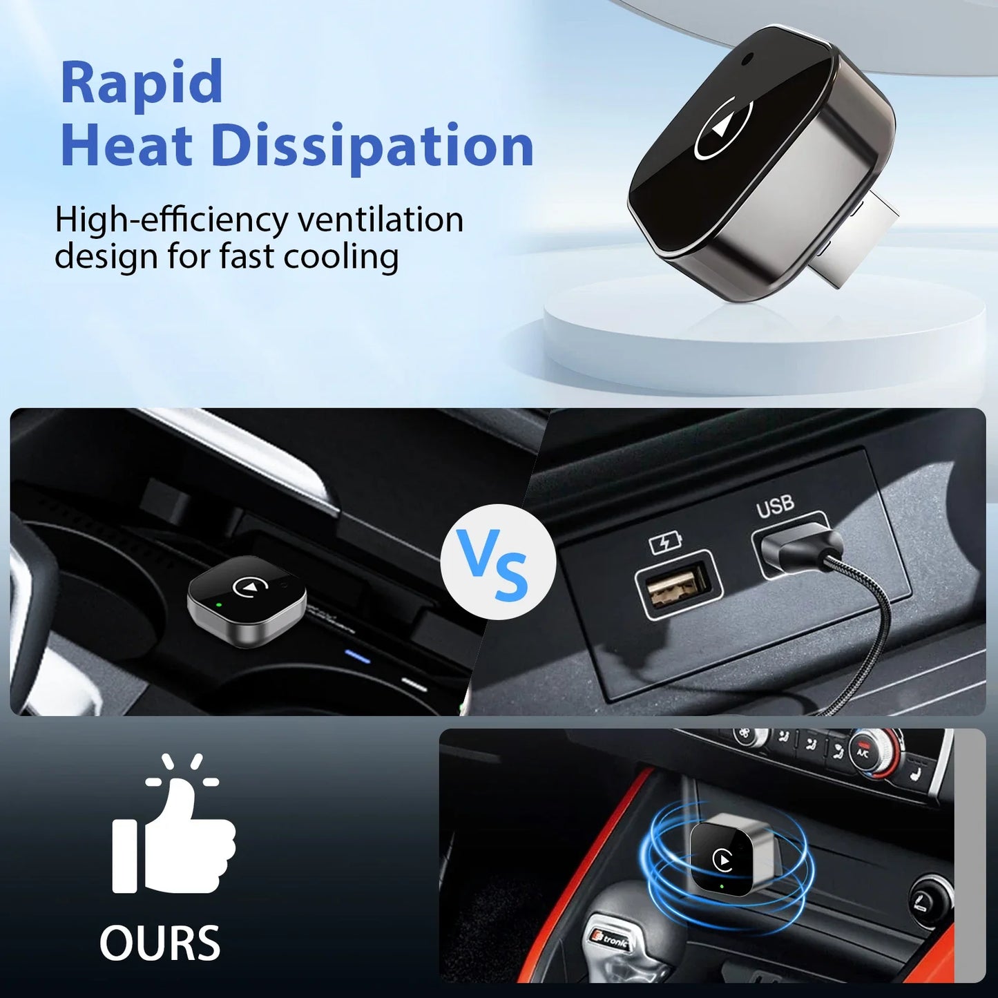 2 in 1 Wireless Apple CarPlay & Android Auto Wireless Adapter