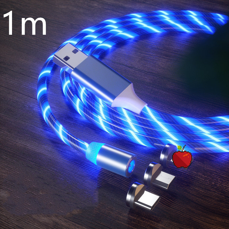 Magnetic LED Fast Charging Cable – Type-C, Micro USB & Lightning