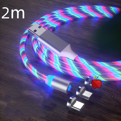 Magnetic LED Fast Charging Cable – Type-C, Micro USB & Lightning