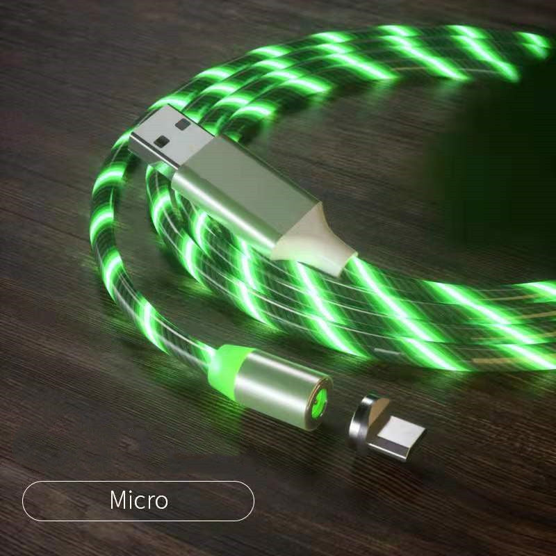 Magnetic LED Fast Charging Cable – Type-C, Micro USB & Lightning