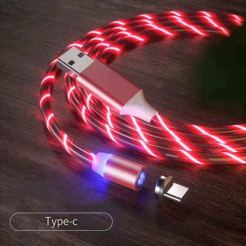 Magnetic LED Fast Charging Cable – Type-C, Micro USB & Lightning