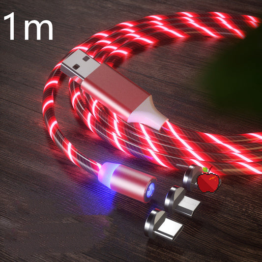Magnetic LED Fast Charging Cable – Type-C, Micro USB & Lightning