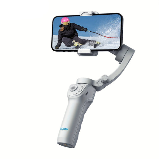 NNETM 3-Axis Selfie Stick Stabilizer with LED Light & Face Tracking