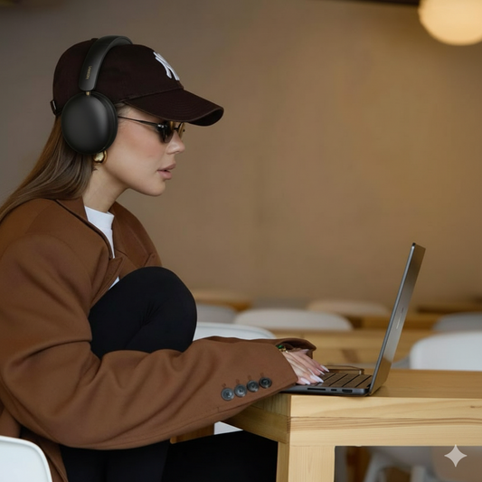 Wireless Over-Ear Headphones Studio Max2 – HiFi Stereo, Bluetooth 5.4, 80H Battery, Mic