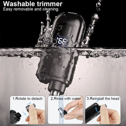 USB Rechargeable Nose Ear Hair Trimmer for Men Waterproof Painless Electric Personal Groomer Portable Hair Cutter