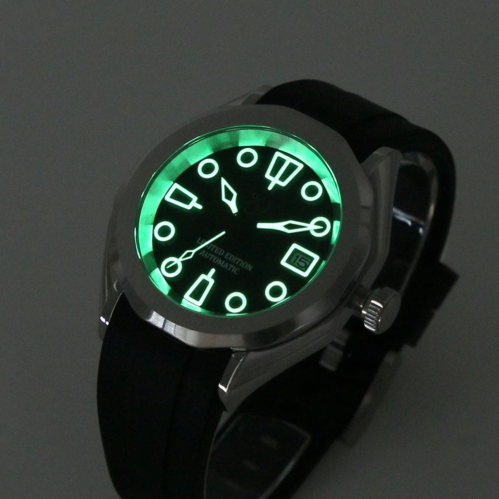 40mm 316L Stainless Steel Fit NH34 NH35 NH36 Movement  28.5mm Dial And SKX Parts  Sapphire Glass 007 Watch Case