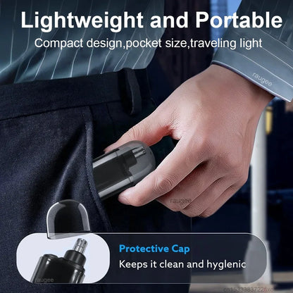 USB Rechargeable Nose Ear Hair Trimmer for Men Waterproof Painless Electric Personal Groomer Portable Hair Cutter