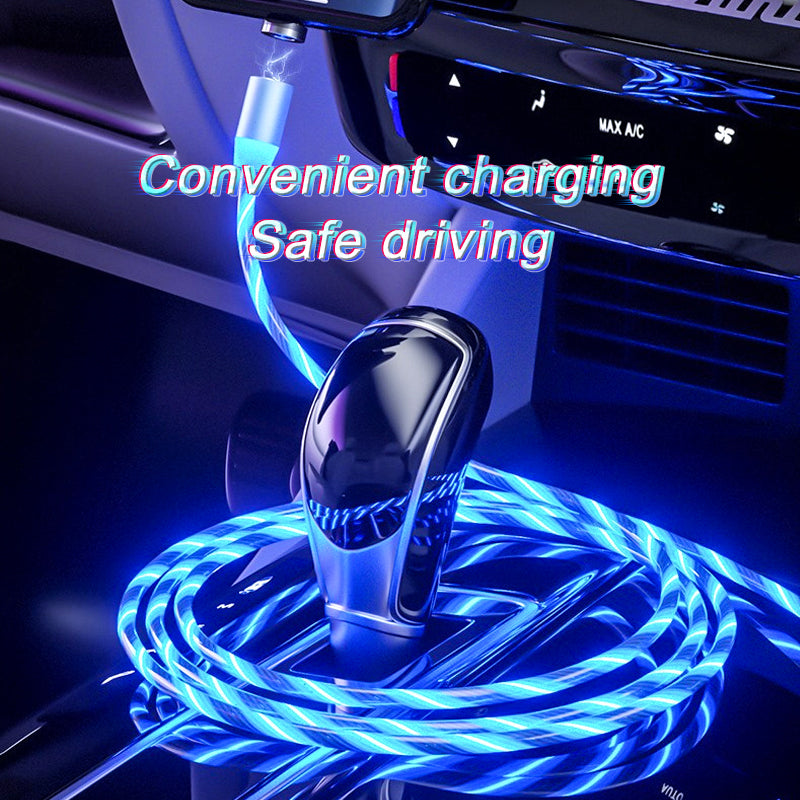 Magnetic LED Fast Charging Cable – Type-C, Micro USB & Lightning