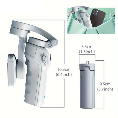 NNETM 3-Axis Selfie Stick Stabilizer with LED Light & Face Tracking