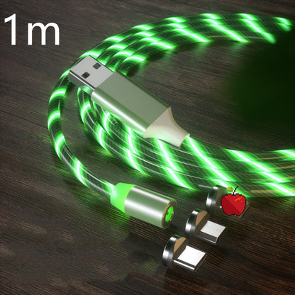 Magnetic LED Fast Charging Cable – Type-C, Micro USB & Lightning