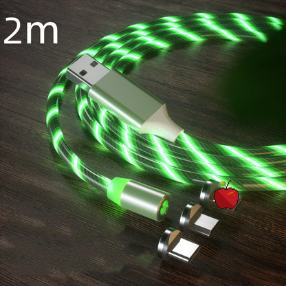 Magnetic LED Fast Charging Cable – Type-C, Micro USB & Lightning